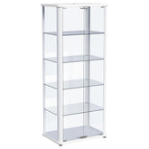Best Furniture Outlet - Coaster - Aero 5-shelf Display Curio Cabinet with LED Lighting White - 950399